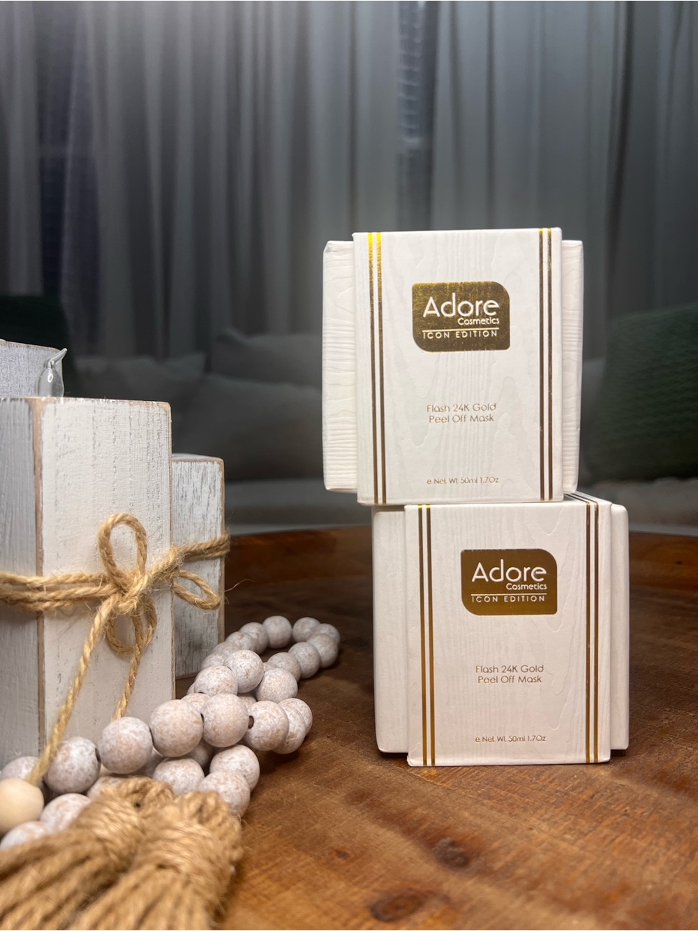SET OF 2! Adore Cosmetics Icon Edition Flash 24K Gold Peel Off Mask 50ml NEW